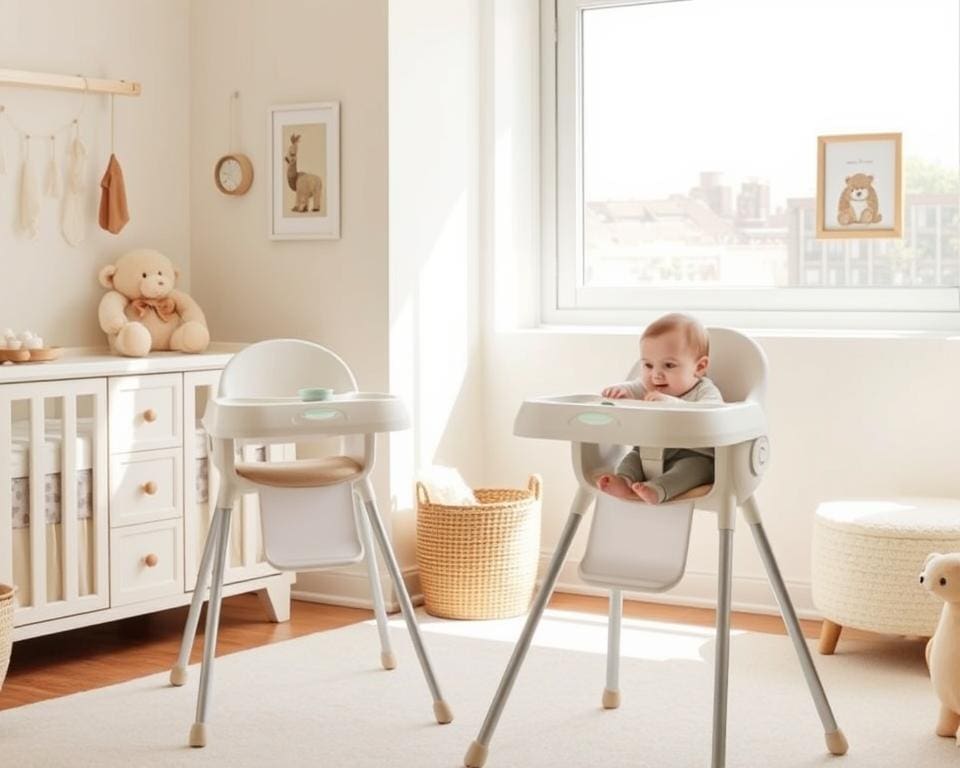 Kinderstoelen met een afneembare eettray