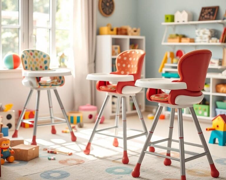 Kinderstoelen met een verstelbare rugleuning