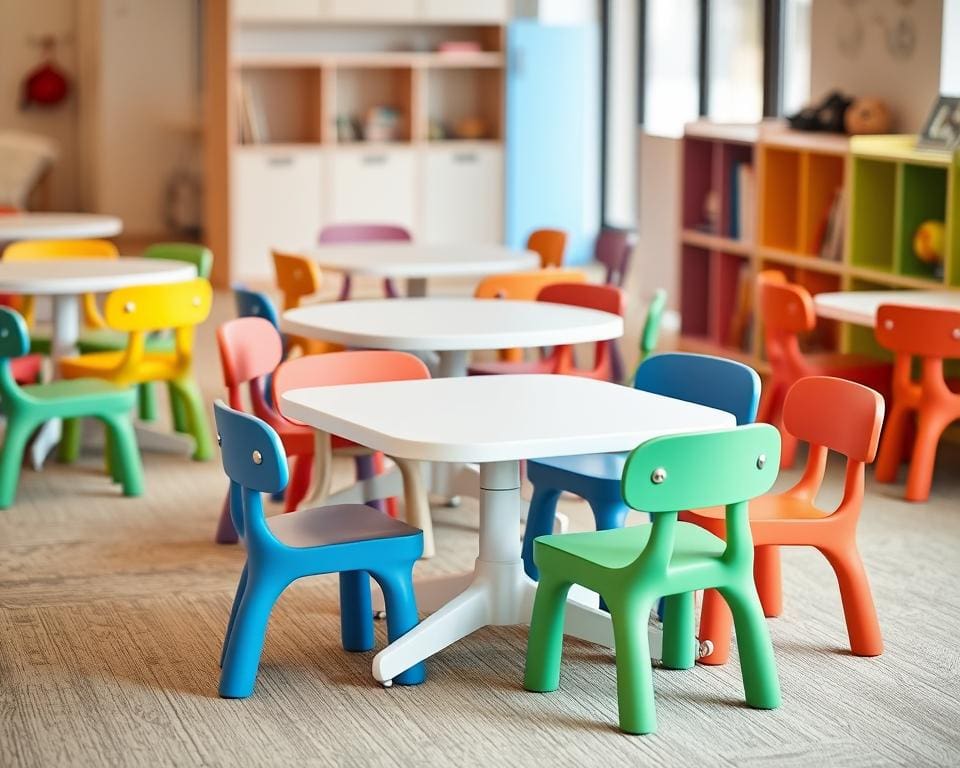 Kinderstoelen met verstelbare tafels voor extra gemak