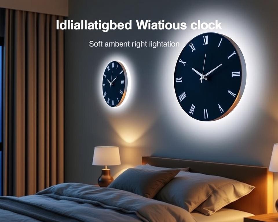 Wandklokken met ingebouwde verlichting voor de nacht